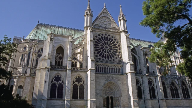 Basílica de Saint-Denis, cabecera y crucero del transepto norte