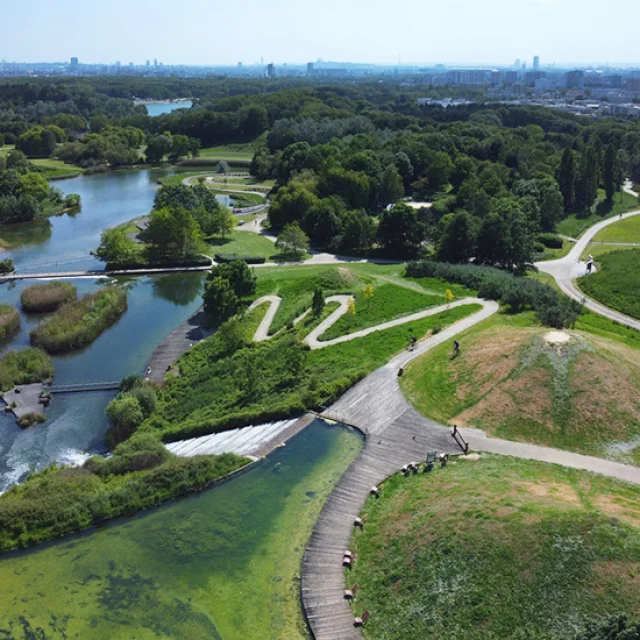 Parc Georges-Valbon vu par drone